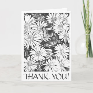 Agradecimiento Tarjeta de arte en blanco Flor silvestre Tarjeta d