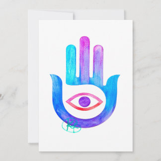Agradecimiento Tarjeta de arte Hamsa de ojo malvado minimalista