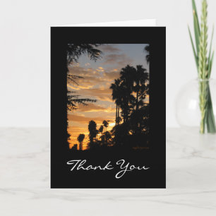 Agradecimiento Tarjeta de arte Palm Tree Sunset de Personalizado