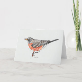 Agradecimiento Tarjeta de arte Robin Americana