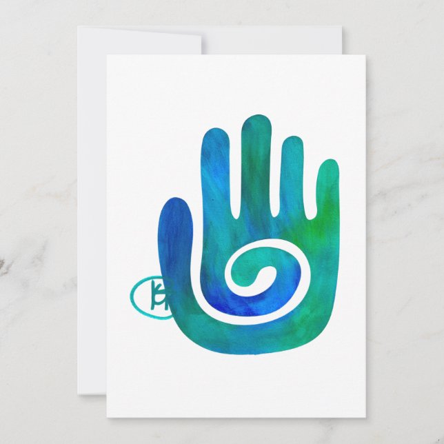 Agradecimiento Tarjeta de arte Swirl Hamsa (Anverso)