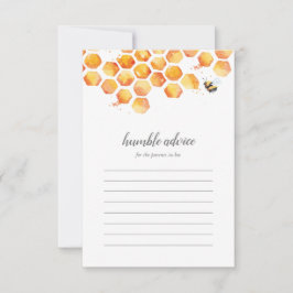 Agradecimiento Tarjeta de asesoramiento Baby Shower Bee Bumblebee