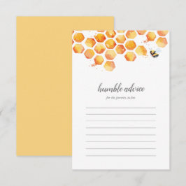 Agradecimiento Tarjeta de asesoramiento Baby Shower Bee Bumblebee