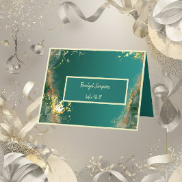 Agradecimiento Tarjeta de asiento de invitado en tonos de joyas d