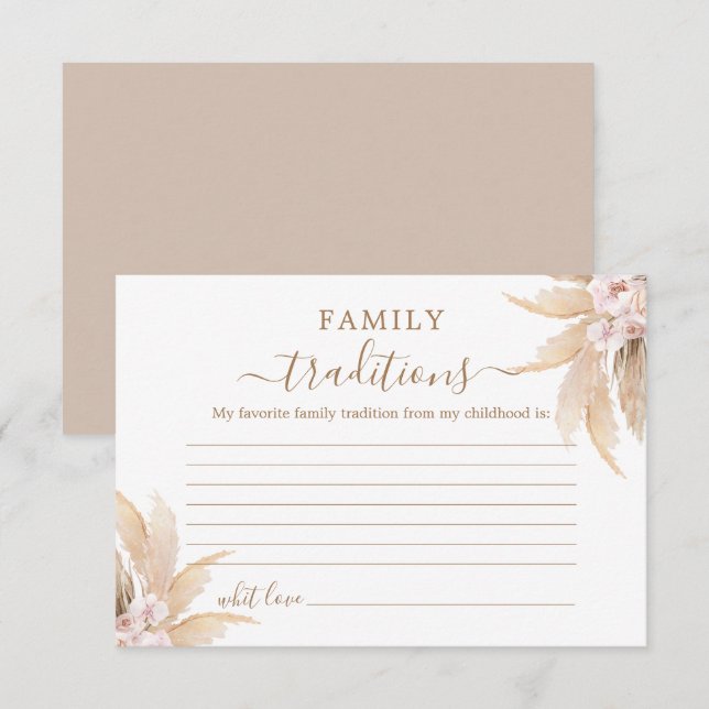 Agradecimiento Tarjeta de Baby Shower Boho Family Traditions (Anverso / Reverso)