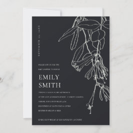 AGRADECIMIENTO TARJETA DE BABY SHOWER FLORAL DE DIBUJO DE LÍNEA B