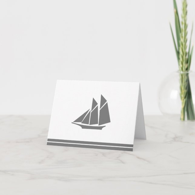 Agradecimiento Tarjeta de Barco de Vela (Anverso)