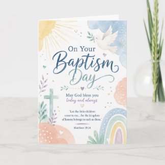 Agradecimiento Tarjeta de Bautizo Infantil Unisex | Christi Color