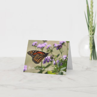 Agradecimiento Tarjeta de bendición de mariposa