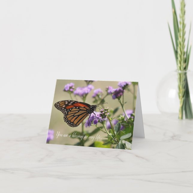 Agradecimiento Tarjeta de bendición de mariposa (Anverso)