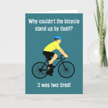 Tarjeta de bicicleta para el Chiste del Día del Pa