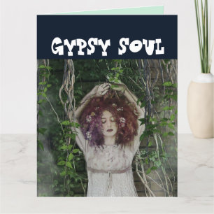 AGRADECIMIENTO TARJETA DE BIENVENIDA BOHEMIAN LADY GYPSY SOUL DE 
