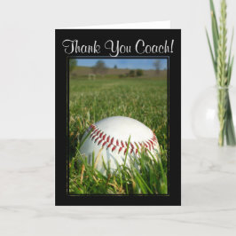 Agradecimiento Tarjeta de bienvenida de béisbol del entrenador de