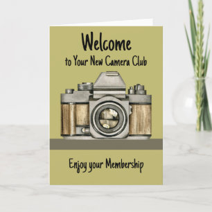 Agradecimiento Tarjeta de bienvenida de Camera Club