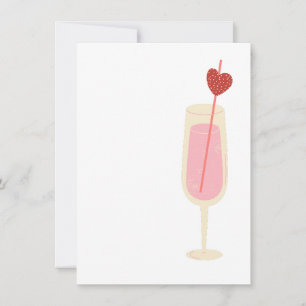 Agradecimiento Tarjeta de bienvenida de champagne love glass