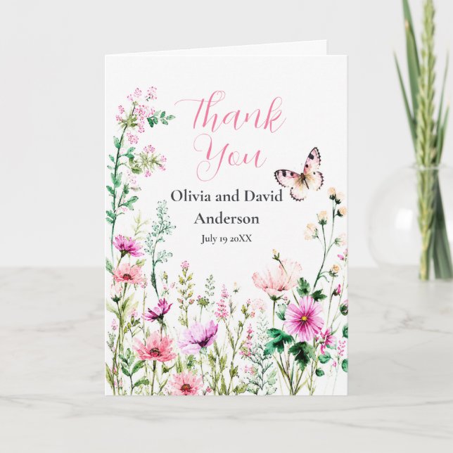 Agradecimiento Tarjeta de bienvenida de la casa de flores silvest (Anverso)