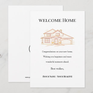 Agradecimiento Tarjeta de Bienvenida en Casa Inmobiliaria Elegant