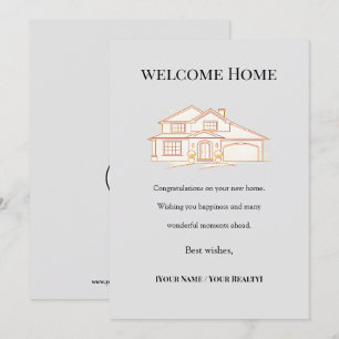 Agradecimiento Tarjeta de Bienvenida en Casa Inmobiliaria Elegant