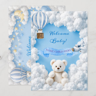 Agradecimiento Tarjeta de bienvenida para baby shower ¡Bienvenido
