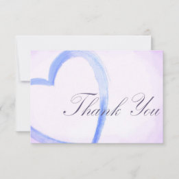 Agradecimiento Tarjeta de boda azul para baby shower de corazón a