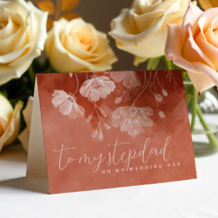Agradecimiento Tarjeta de boda de acuarela de terracota para padr