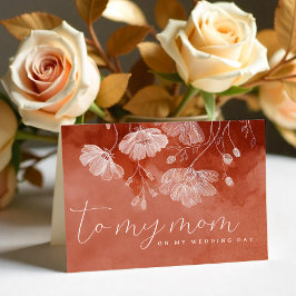 Agradecimiento Tarjeta de boda de flores de terracota – Para mi m