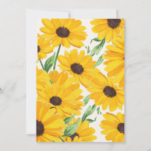 Agradecimiento Tarjeta de boda de girasol