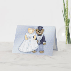 Agradecimiento Tarjeta de boda de osito de peluche