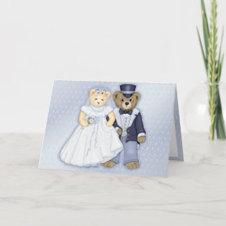 Agradecimiento Tarjeta de boda de osito de peluche