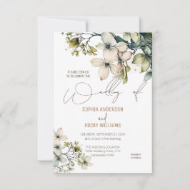 Agradecimiento Tarjeta de boda floral de flores silvestres lindas