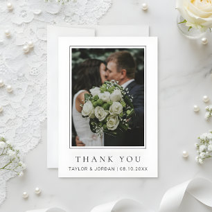 Agradecimiento Tarjeta de boda minimalista moderna personalizada