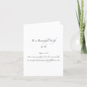 Agradecimiento Tarjeta de Boda para Esposa