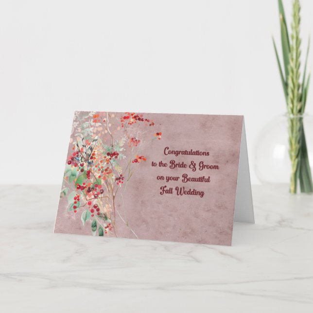 Agradecimiento Tarjeta de boda para Novia y Groom (Anverso)