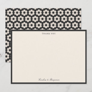 Agradecimiento Tarjeta de boda personalizada con mosaico geométri