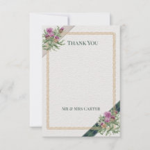 Tarjeta de boda personalizada con tartán celta de