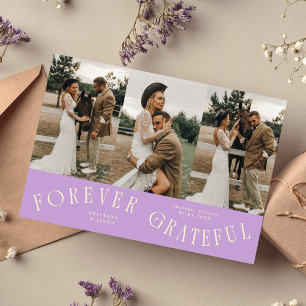 Agradecimiento Tarjeta de bodas de Wisteria para varias fotos con