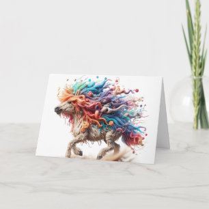 Agradecimiento Tarjeta de caballo colorida divertida