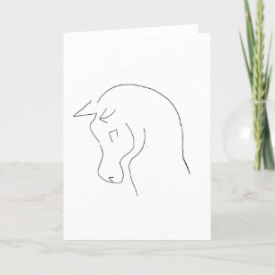 Agradecimiento Tarjeta de caballo minimalista