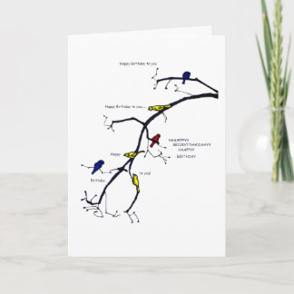 Agradecimiento Tarjeta de canción de cumpleaños feliz