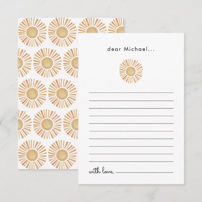 Agradecimiento Tarjeta de cápsula del tiempo del 1er cumpleaños d (Anverso / Reverso)