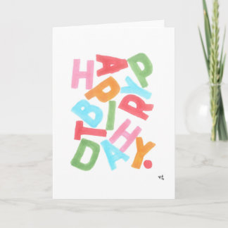Agradecimiento Tarjeta de cartas dispersas de cumpleaños feliz