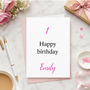 Agradecimiento Tarjeta de Celebración de Cumpleaños Personalizada