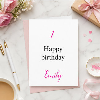 Agradecimiento Tarjeta de Celebración de Cumpleaños Personalizada