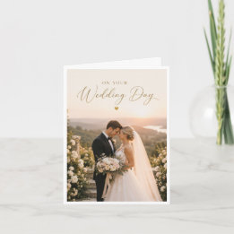 Agradecimiento tarjeta de celebración del día de la boda