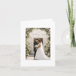Agradecimiento tarjeta de celebración del día de la boda