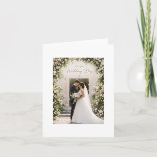 Agradecimiento tarjeta de celebración del día de la boda