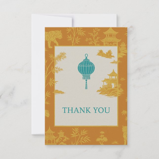 Agradecimiento Tarjeta de Chinoiserie (Anverso)