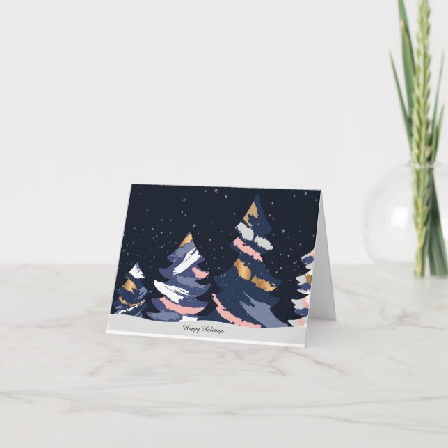Agradecimiento Tarjeta de cielo oscuro de Navidad (Anverso)