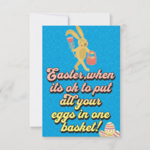 Agradecimiento Tarjeta de cita divertida de Pascua