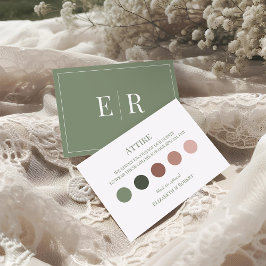 Agradecimiento Tarjeta de código de vestimenta para invitados de 